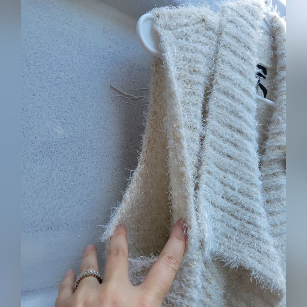 Style & Co. Cream Textured Open-Front Sweater - Picture 8 of 10
